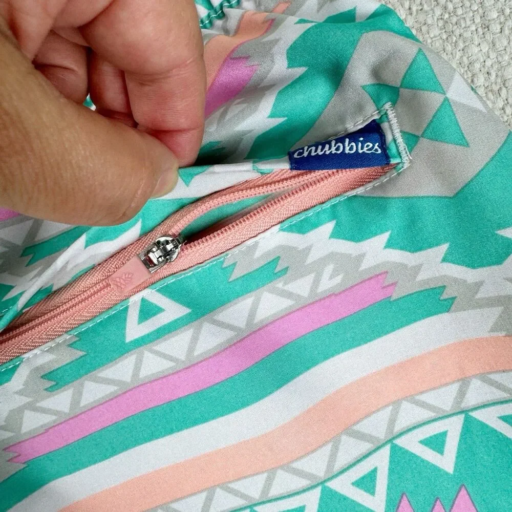 Chubbies Swim Trunks Men's Lined Aztec Multicolor Tribal 7
